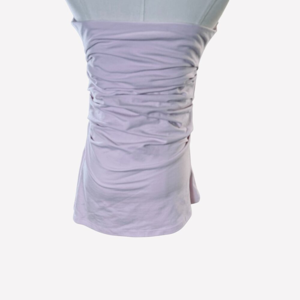 NWT Good American Strapless Ruched Tube Top in Lilac – Size L - Picture 7 of 8